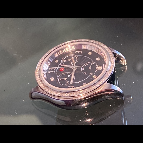 Michele Belmore Chrono Black Dial Diamond Watch main image 12